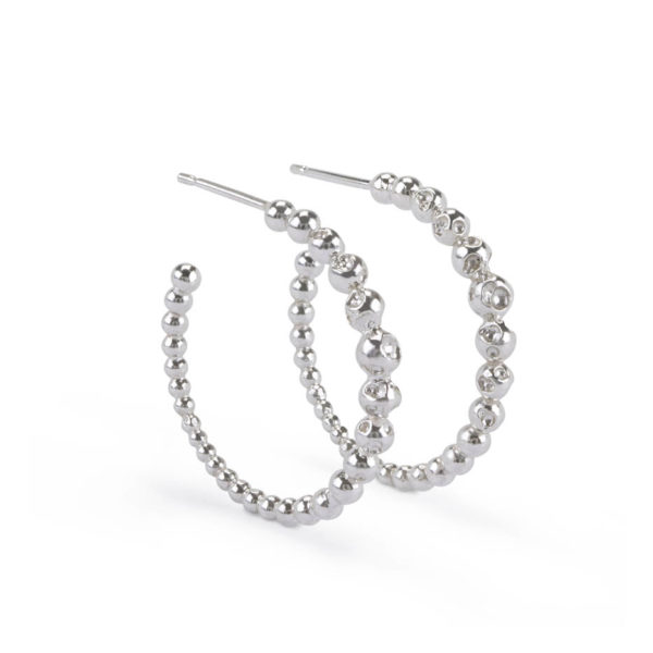 Vitium medium hoop earrings in sterling silver