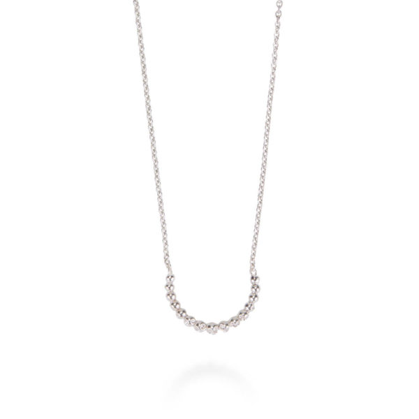 Vitium small crescent necklace in sterling silver