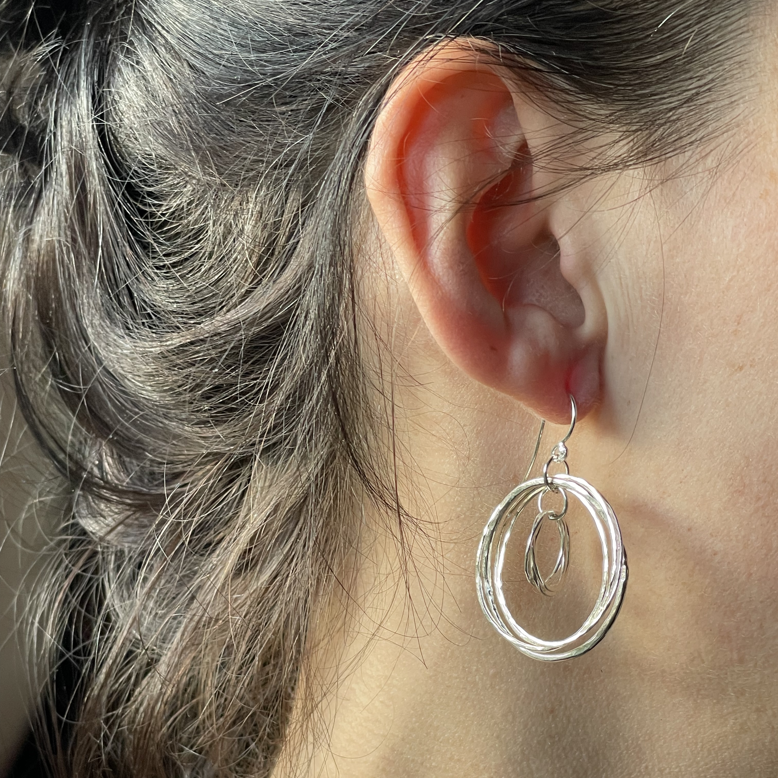 double circle earrings
