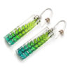 Green Dip-Dye Fern Earrings