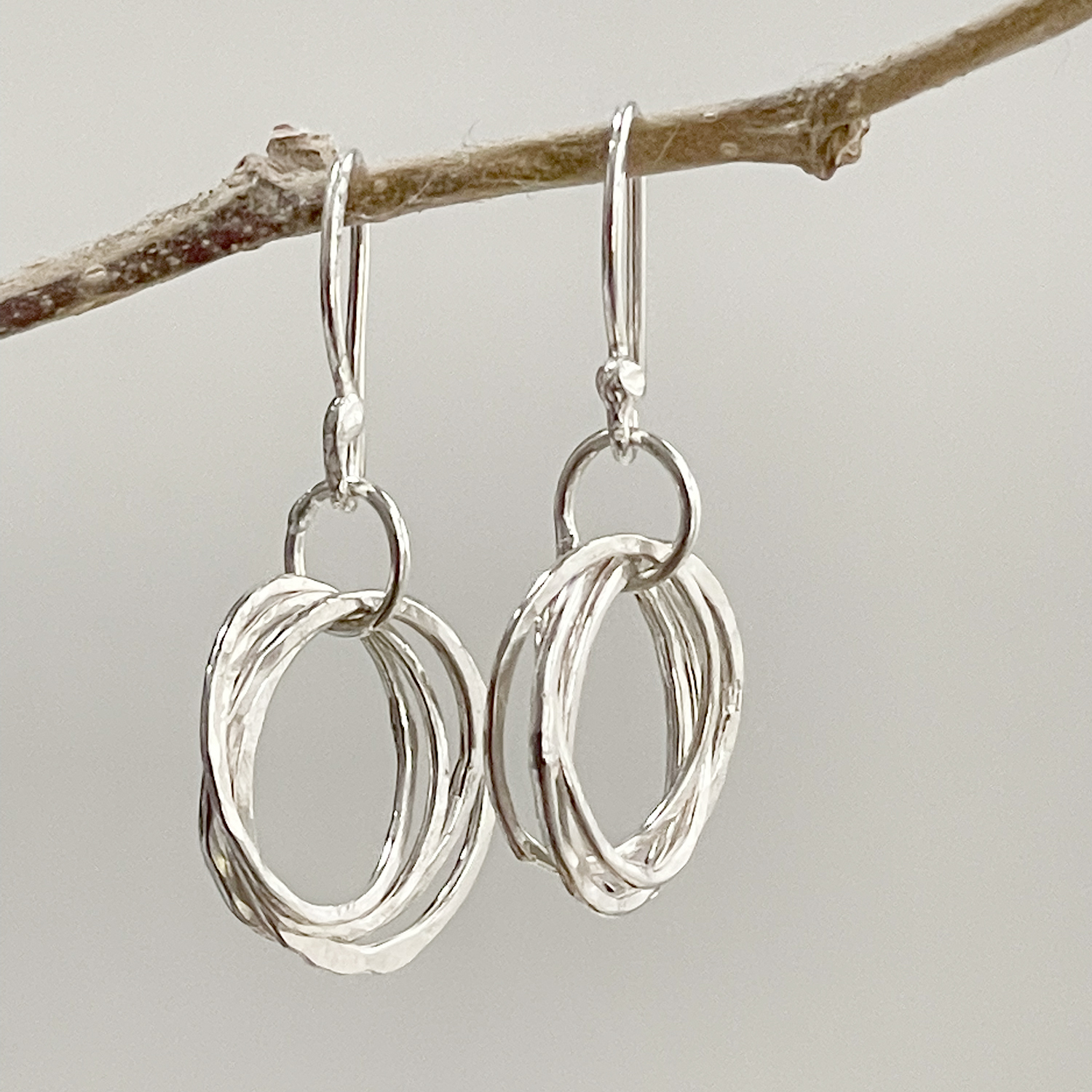 small circle earrings on stick