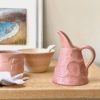 Pink matt glaze hand made ceramics. Jug and bowl available seperately