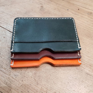 card case in veg tanned leather