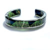Dark green skeleton leaf bracelet
